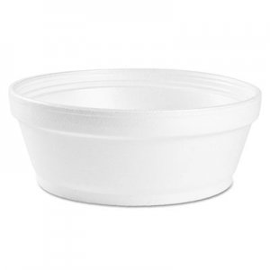 Dart Foam Container, Squat, 8 oz, 4.63" Diameter x 1.13"h, White, 500/Carton DCC8SJ32 8SJ32