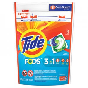 Tide Pods, Laundry Detergent, Clean Breeze, 35/Pack, 4 Pack/Carton PGC93126CT 93126