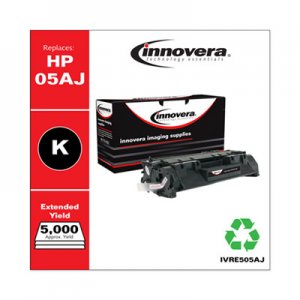 Innovera Remanufactured Black Extended-Yield Toner, Replacement for HP 05A (CE505AJ), 5,000 Page-Yield IVRE505AJ