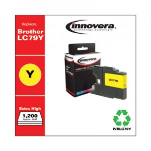 Innovera Remanufactured Yellow Extra High-Yield Ink, Replacement for Brother LC79Y, 1,200 Page-Yield IVRLC79Y