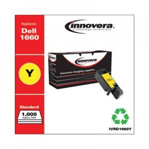 Innovera Remanufactured Yellow Toner, Replacement for Dell 1660Y (332-0402), 1,000 Page-Yield IVRD1660Y