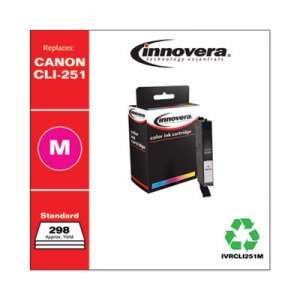 Innovera Remanufactured Magenta Ink, Replacement for Canon CLI-251 (6515B001), 298 Page-Yield IVRCLI251M