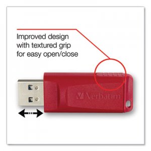 Verbatim Store 'n' Go USB Flash Drive, 4 GB, Assorted Colors, 3/Pack VER97002 97002