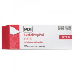 Sani Professional PDI Alcohol Prep Pads, White, 200/Box NICB60307 B60307