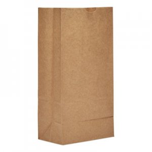 Genpak Grocery Paper Bags, 50 lbs Capacity, #8, 6.13"w x 4.13"d x 12.44"h, Kraft