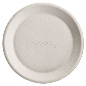 Chinet Savaday Molded Fiber Plates, 10 Inches, White, Round HUH10117 10117