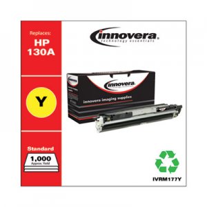Innovera Remanufactured Yellow Toner, Replacement for HP 130A (CF352A), 1,000 Page-Yield IVRM177Y