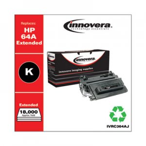 Innovera Remanufactured Black Extended-Yield Toner, Replacement for HP 64A (CC364AJ), 18,000 Page-Yield IVRC364AJ
