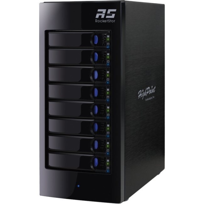 HighPoint RocketStor 8-Bay Hardware RAID Tower Enclosure RS6418S 6418AS