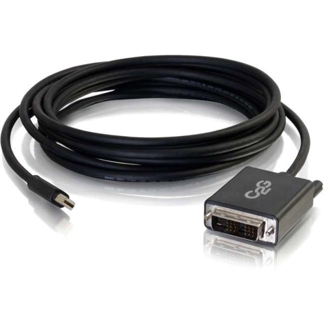 C2G 10ft Mini DisplayPort Male to Single Link DVI-D Male Adapter Cable - Black 54336