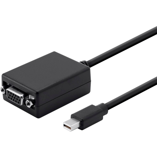 Monoprice Mini DisplayPort 1.1 to VGA Adapter, Black 12743