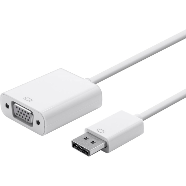 Monoprice DisplayPort 1.2a to VGA Active Adapter, White 12789