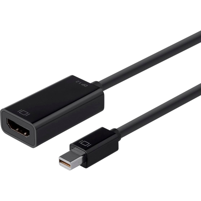 Monoprice Mini DisplayPort 1.2a / Thunderbolt to 4K HDMI Passive Adapter, Black 12795