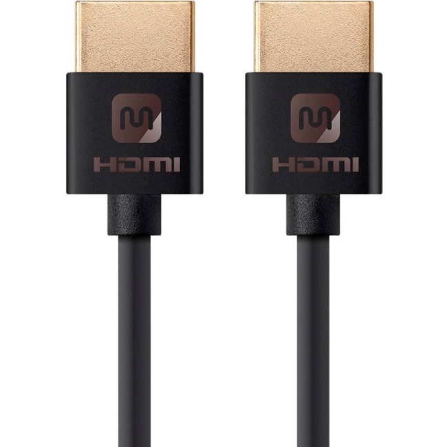 Monoprice Ultra Slim Series High Speed HDMI Cable, 6ft Black 13586