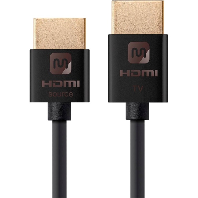 Monoprice Ultra Slim 18Gbps Active High Speed HDMI Cable, 10ft Black 13592