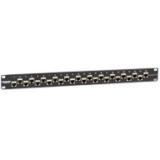 Black Box CAT6A Shielded Feed-Through Patch Panel, 24-Port, 1U C6AFP70S-24