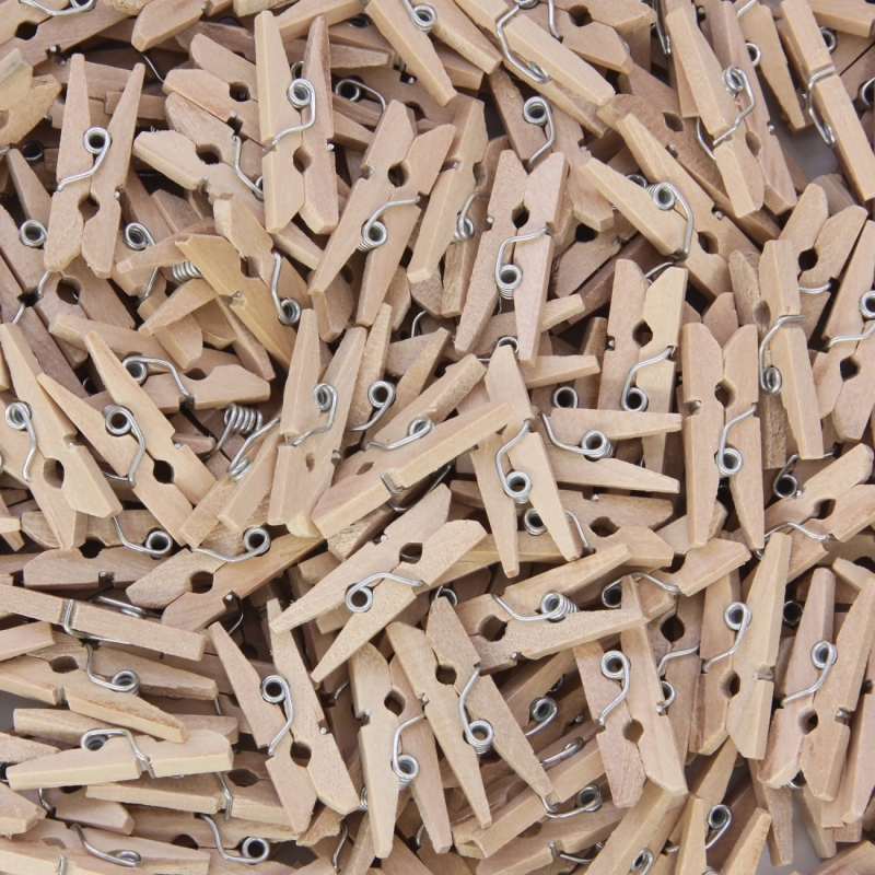 ChenilleKraft WoodCrafts Natural Mini Clothespins 367201 CKC367201