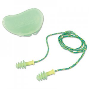 Howard Leight by Honeywell FUS30S-HP Fusion Multiple-Use Earplugs, Small, 27NRR, Corded, GN/WE, 100 Pairs HOWFUS30SHP FUS30S-HP