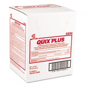 Chix Quix Plus Cleaning and Sanitizing Towels, 13 1/2 x 20, Pink, 72/Carton CHI8294 CHI 8294