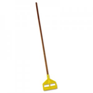 Rubbermaid Commercial Invader Wood Side-Gate Wet-Mop Handle, 54", Natural/Yellow RCPH115 FGH115000000