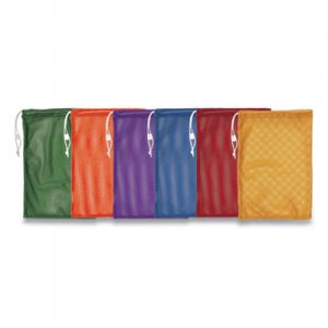 Champion Sports Heavy-Duty Mesh Bag, 12" x 18", Gold, Green, Orange, Purple, Royal Blue, Scarlet Red, 6/Set CSIMB18SET