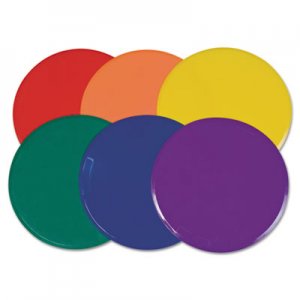 Champion Sports Poly Spot Marker Set, 9" Disks, Assorted Colors, 6/Set CSIMSPSET MSPSET