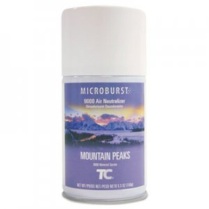 Rubbermaid Commercial TC Microburst 9000 Air Freshener Refill, Mountain Peaks, 5.3 oz Aerosol, 4/Carton RCP4012461 FG4012461