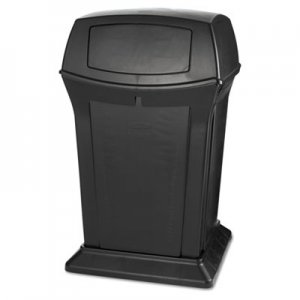 Rubbermaid Commercial Ranger Fire-Safe Container, Square, Structural Foam, 45 gal, Black RCP917188BLA FG917188BLA