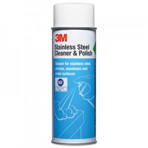 3M Stainless Steel Cleaner and Polish, Lime Scent, Foam, 21 oz Aerosol Spray, 12/Carton MMM14002 14002