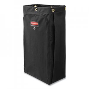 Rubbermaid Commercial Fabric Cleaning Cart Bag, 26 gal, 17.5" x 33", Black RCP1966888 1966888