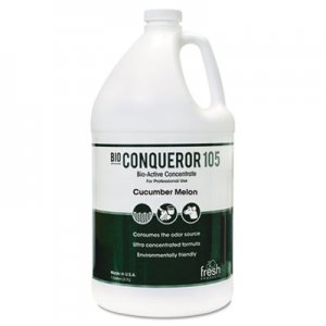 Fresh Products Bio Conqueror 105 Enzymatic Odor Counteractant Concentrate, Cucumber Melon, 1 gal, 4/Carton FRS1BWBCMF 1-BWB-CM-F