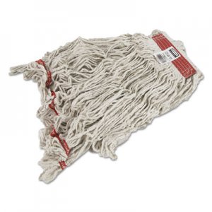 Rubbermaid Commercial Swinger Loop Wet Mop Heads, Cotton/Synthetic, White, Large, 6/Carton RCPC113WHI FGC11306WH00