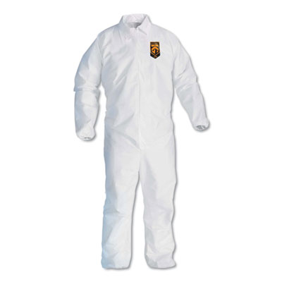 KleenGuard A40 Elastic-Cuff and Ankles Coveralls, White, 2X-Large, 25/Case KCC44315 KCC 44315