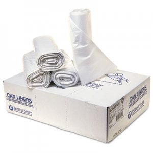 Inteplast Group High-Density Can Liner, 36 x 60, 55-gal, 14 mic, Clear, 25/Roll, 8/CT IBSS366014N S366014N