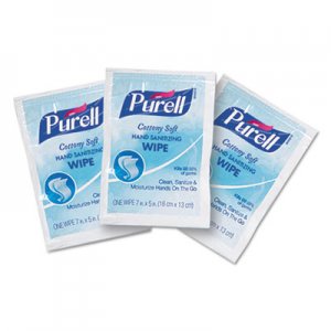 PURELL Cottony Soft Individually Wrapped Sanitizing Hand Wipes, 5 x 7, 1000/Carton GOJ90261M 9026-1M