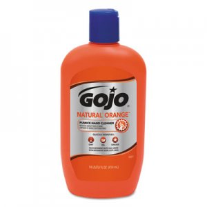 GOJO NATURAL ORANGE Pumice Hand Cleaner, Citrus, 14 oz Bottle, 12/Carton GOJ095712CT 0957-12