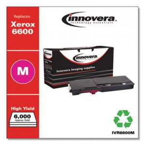 Innovera Remanufactured Magenta High-Yield Toner, Replacement for Xerox 6600 (106R02226), 6,000 Page-Yield IVR6600M