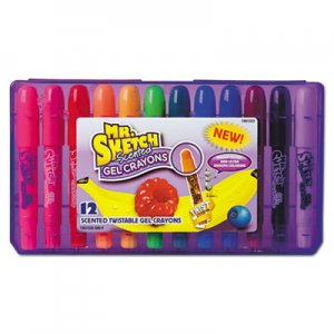 Mr. Sketch Scented Crayons, Gel, Assorted, 12/Pack SAN1951333 1951333