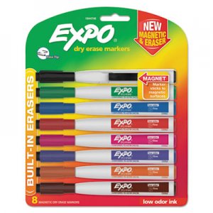 EXPO Magnetic Dry Erase Marker, Fine Bullet Tip, Assorted Colors, 8/Pack SAN1944748 1944748