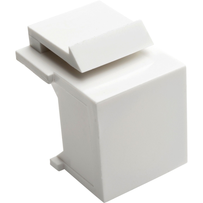 Tripp Lite Snap-In Blank Keystone Jack Insert, White, 10 Pack N040-010-WH