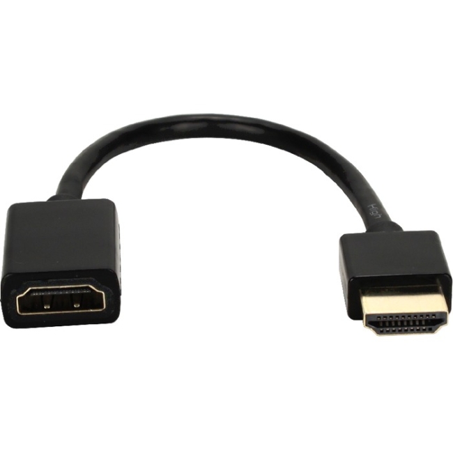 QVS 0.5ft High Speed HDMI UltraHD 4K with Ethernet Thin Flexible Extension Cable HDXT-0.5F