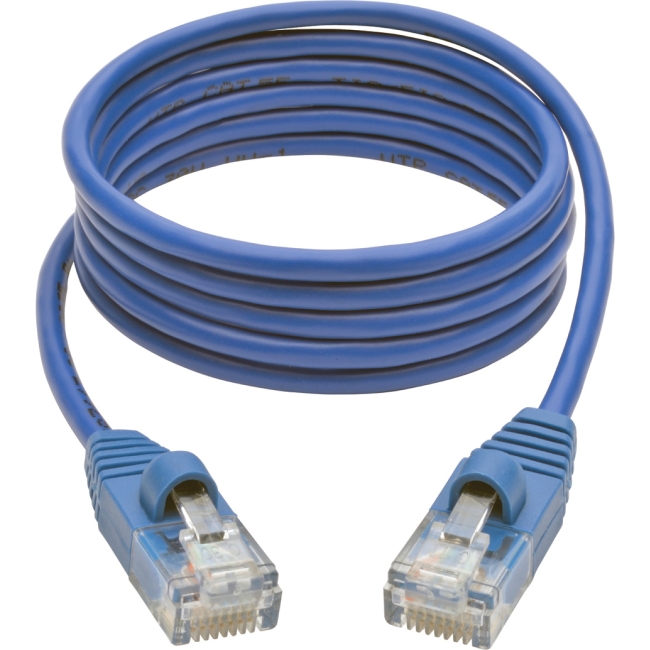 Tripp Lite Cat5e 350 MHz Snagless Molded Slim UTP Patch Cable (RJ45 M/M), Blue, 4ft N001-S04-BL