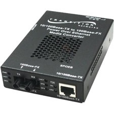 Transition Networks Stand-Alone Fast Ethernet PoE Media Converter SPOEB1040-105-NA SPOEB1040-105