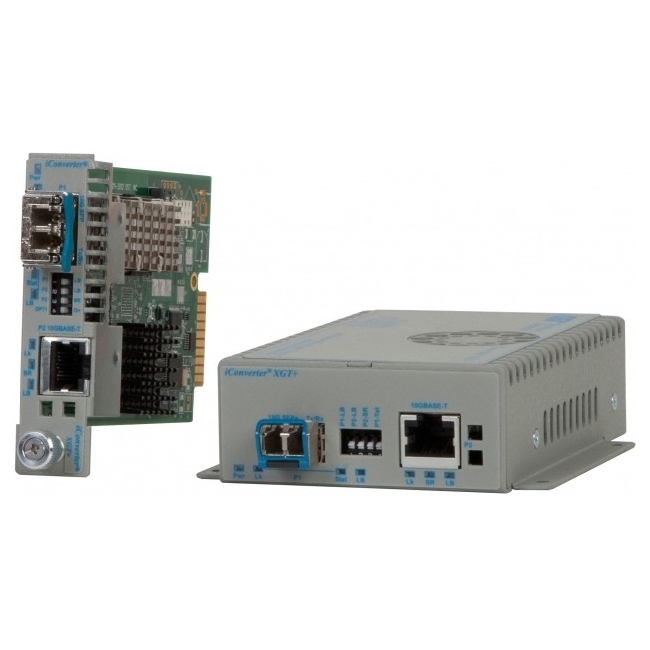 Omnitron iConverter XGT+ 10GBASE-T Ethernet Media Converter 8589N-0-E