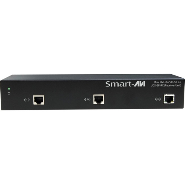 SmartAVI 2 DVI-D and USB 2.0 over CAT6 STP Extender Receiver UDX-2PRX UDX-2PRXS
