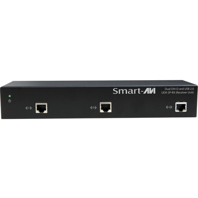 SmartAVI 2 DVI-D and USB 2.0 over CAT6 STP Extender Receiver UDX-2PRXS