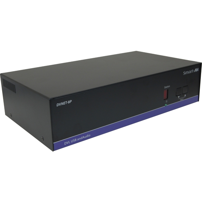 SmartAVI DVNET-8P, 8X1 DVI-D, USB2.0, Audio switch DVN-8PS