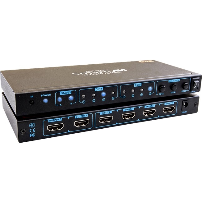 SmartAVI 4K/2K HDMI 4x2 Router with IR Remote HDR4X2PROS HDR 4x2-Pro