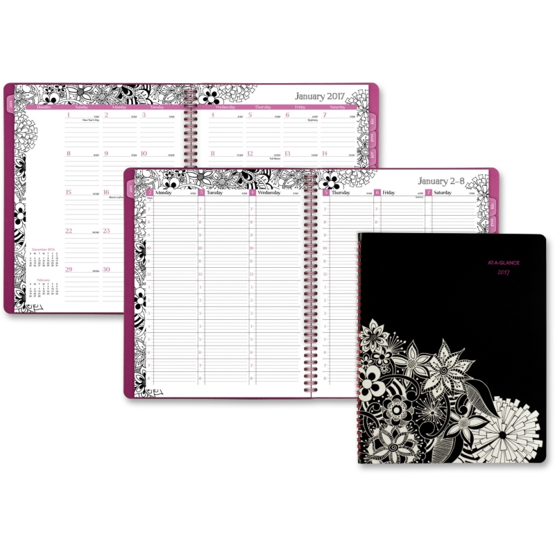 At-A-Glance FloraDoodle Weekly/Monthly Appointmt Book 589905 AAG589905