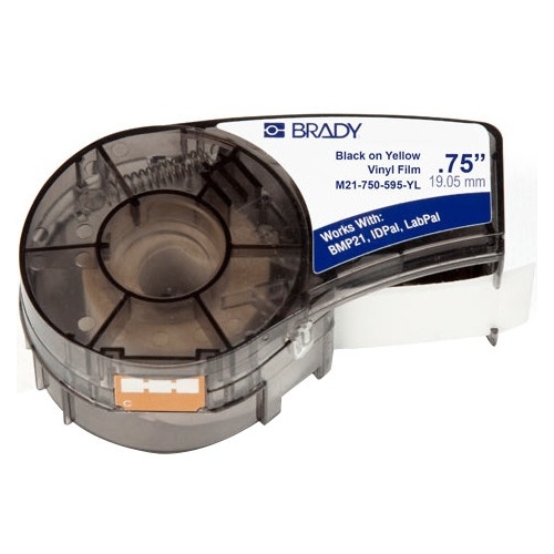 Brady Label Cartridge for BMP21 Series, ID PAL, LabPal Printers, Yellow M21-750-595-YL